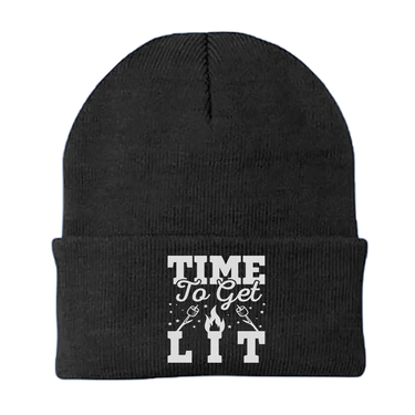 Time to Get Lit Embroidered Beanie